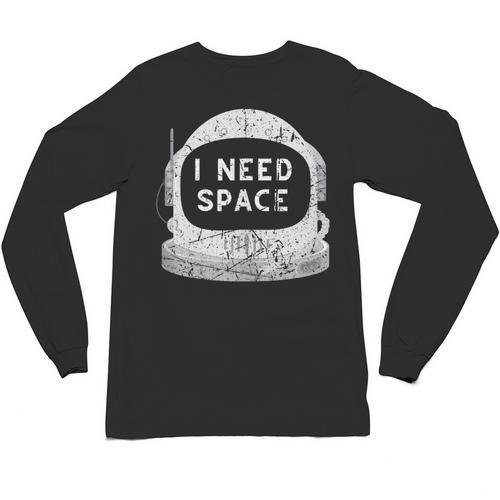 Introvert Space Helmet I Need Space Men Women Unisex Long Sleeve T-Shirt - Raresse