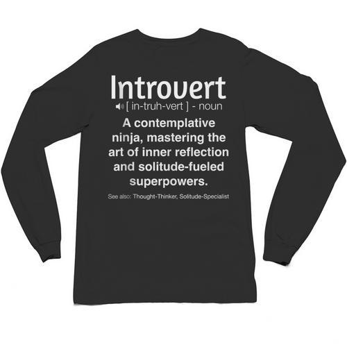 Introvert Unisex Long Sleeve T-Shirt - Raresse