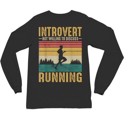Introvert But Willing To Discuss Running Unisex Long Sleeve T-Shirt - Raresse