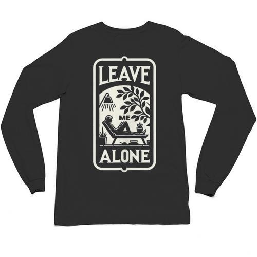 Introvert's Peaceful Solitude Graphic Leave Me Alone Quiet Unisex Long Sleeve T-Shirt - Raresse