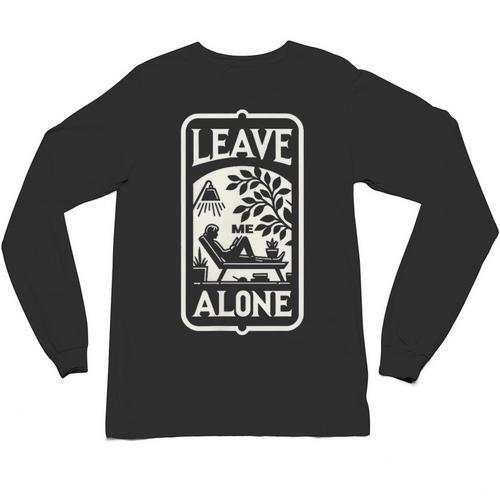 Introvert's Peaceful Solitude Graphic Leave Me Alone Quiet Unisex Long Sleeve T-Shirt - Raresse