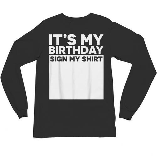 It's My Birthday Sign Boy Men Decoration Guestbook Unisex Long Sleeve T-Shirt - Bookorys