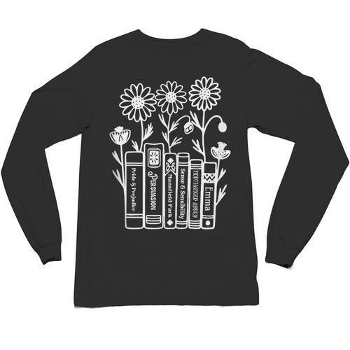 Jane Austen Books Unisex Long Sleeve T-Shirt - Bookorys