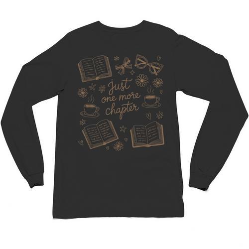 Just One More Chapter Book Lover Reading Men Women Matching Unisex Long Sleeve T-Shirt - Bookorys DE