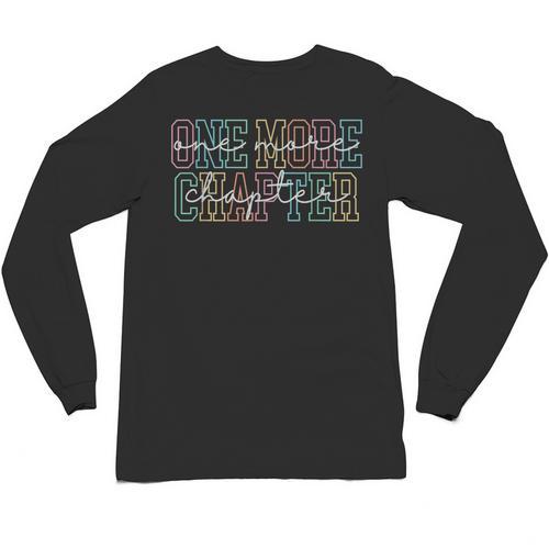 Just One More Chapter Retro Bookworm Book Lover Unisex Long Sleeve T-Shirt - Bookorys