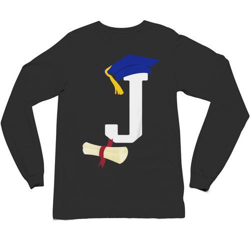 Kids Initial J Letter For Boys Preschool Graduation Kindergarten Unisex Long Sleeve T-Shirt - Best Gift Smart
