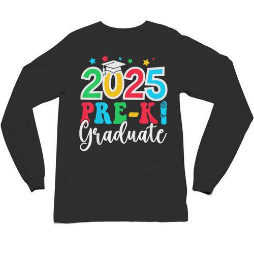 Kids Pre-K Graduate 2025 Preschool Graduation Class Of 2025 Kids Unisex Long Sleeve T-Shirt - Best Gift Smart