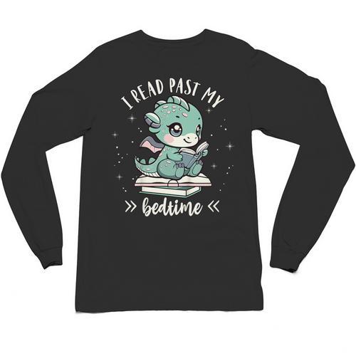 Kids I Read Past My Bedtime Cute Book Dragon Pajama Unisex Long Sleeve T-Shirt - Bookorys UK