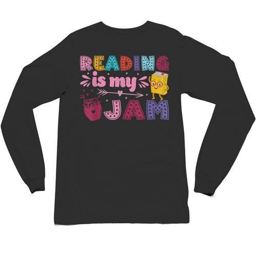 Kids Reading Book Lover Reading Is My Jam Unisex Long Sleeve T-Shirt - Bookorys UK