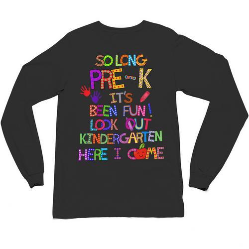 Kids So Long Kindergarten Here I Come Pre-K Graduation Graduate Unisex Long Sleeve T-Shirt - Best Gift Smart