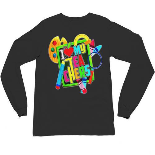Kids Teens Graduation I Heart My Teachers I Love My Teachers Unisex Long Sleeve T-Shirt - Best Gift Smart