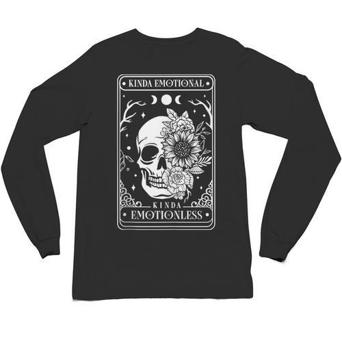 Kinda Emotional Kinda Emotionless Tarot Card Introvert Unisex Long Sleeve T-Shirt - Raresse