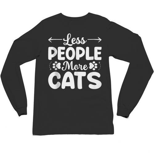 Less People More Cats Introvert's Dream Tee Unisex Long Sleeve T-Shirt - Raresse