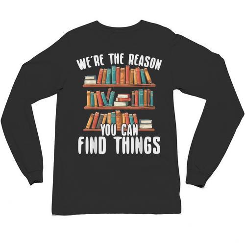 Librarian Reading Books Lover Library Unisex Long Sleeve T-Shirt - Bookorys UK