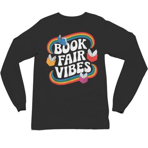 Library Book Fair Vibe Groovy Retro School Reading Nostalgic Unisex Long Sleeve T-Shirt - Bookorys
