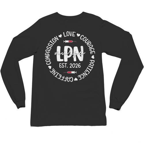 Licensed Practical Nurse Est 2026 LPN LVN Nursing Graduation Unisex Long Sleeve T-Shirt - Best Gift Smart