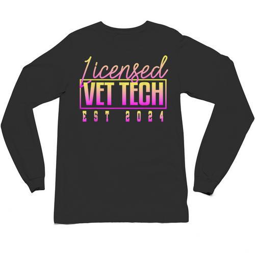 Licensed Vet Tech Veterinary Technician Graduation 2024 Unisex Long Sleeve T-Shirt - Best Gift Smart