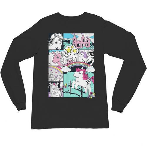 My Little Pony Classic Vintage Rainbow Castle Comic Book Unisex Long Sleeve T-Shirt - Bookorys CA