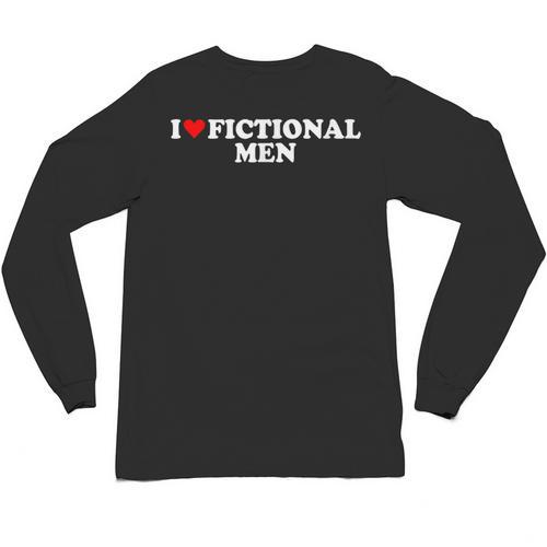 I Love Heart Fictional Men Simple Cute Reading Books Unisex Long Sleeve T-Shirt - Bookorys DE