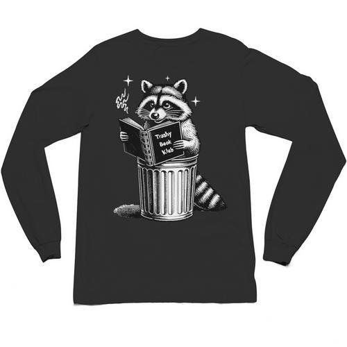 I Love Trashy Book Club Raccoon No Shelf Control Weirdcore Unisex Long Sleeve T-Shirt - Bookorys