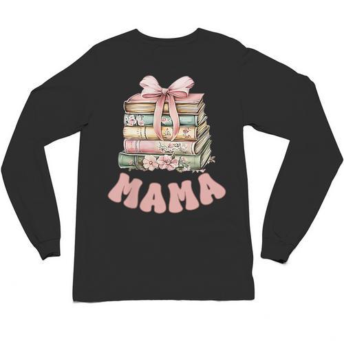 Mama Book First Chapter Birthday Family Matching Party Unisex Long Sleeve T-Shirt - Bookorys