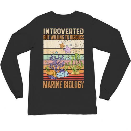 Marine Biology Ocean Introvert Marine Biologist Unisex Long Sleeve T-Shirt - Raresse