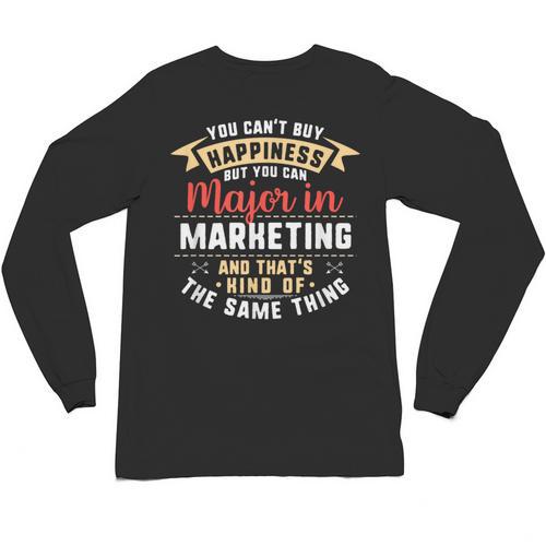 Marketing Major Student Shirt Graduation College Unisex Long Sleeve T-Shirt - Best Gift Smart