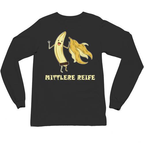 Medium Mature Banana Banana Real School Graduation Celebrations Unisex Long Sleeve T-Shirt - Best Gift Smart