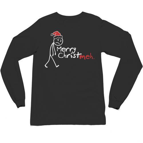 Merry Christ-Meh Christmas Introvert Unisex Long Sleeve T-Shirt - Raresse