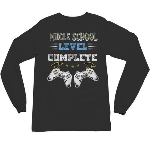 Middle School Level Complete Gaming Class Of 2022 Graduation Unisex Long Sleeve T-Shirt - Best Gift Smart