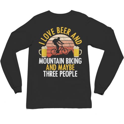 Mountain Biking Beer Drinking Introvert Sayings For Cyclist Unisex Long Sleeve T-Shirt - Raresse