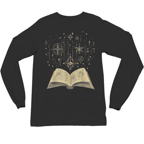 Mystic Astral Lunar Celestial Witch Spell Book Unisex Long Sleeve T-Shirt - Bookorys