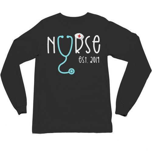 New Nurse Est 2019 T Shirt Graduation RN Women Unisex Long Sleeve T-Shirt - Best Gift Smart