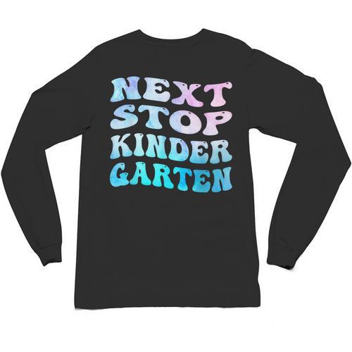 Next Stop Kindergarten Groovy Graduation Last Day Of School Unisex Long Sleeve T-Shirt - Best Gift Smart
