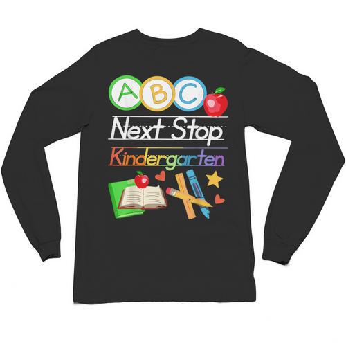Next Stop Kindergarten Preschool Graduation 2025 Boy Girl Unisex Long Sleeve T-Shirt - Best Gift Smart