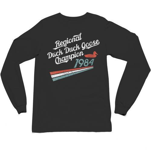 Nostalgia 80s Duck Goose Distressed Unisex Long Sleeve T-Shirt - Figerry