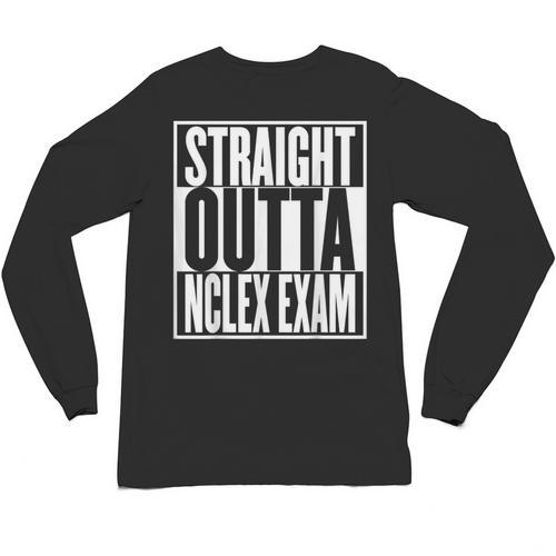 Nurse The Straight Outta NCLEX Graduation RN Gift Tshirt Unisex Long Sleeve T-Shirt - Best Gift Smart