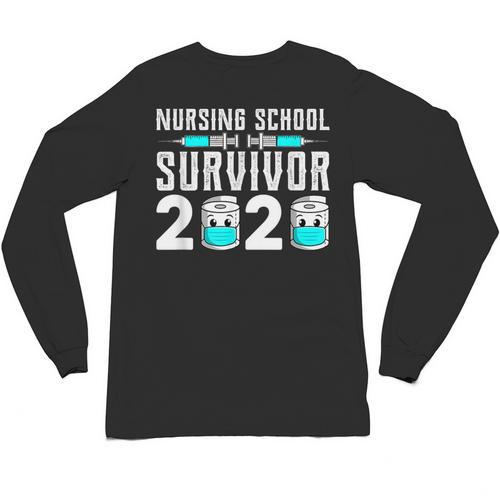 Nursing School Survivor Graduation Nurse RN 2020 Friend Unisex Long Sleeve T-Shirt - Best Gift Smart
