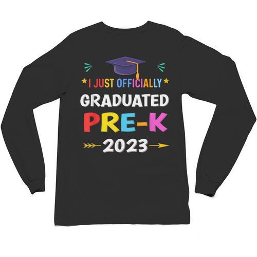 I Officially Graduated Pre-k Graduation Pre k Class 2023 Kid Unisex Long Sleeve T-Shirt - Best Gift Smart
