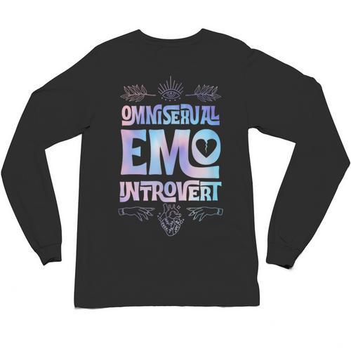 Omnisexual Emo Introvert Pride Trendy Mystic Teen Goth Style Unisex Long Sleeve T-Shirt - Raresse