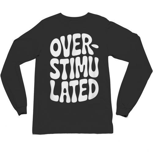 OVERSTIMULATED Introvert Social Mode Sensory Overload Unisex Long Sleeve T-Shirt - Raresse