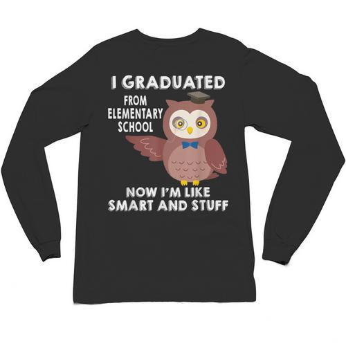 Owl Elementary Graduation Shirt-6th Grade Graduation Unisex Long Sleeve T-Shirt - Best Gift Smart