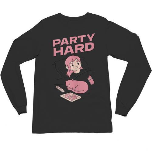 Party Hard Comfortable Stay At Home Introvert Unisex Long Sleeve T-Shirt - Raresse