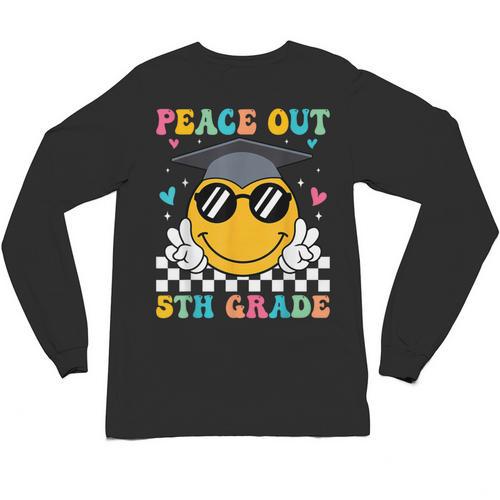 Peace Out 5th Grade Graduation Last Day Of School Unisex Long Sleeve T-Shirt - Best Gift Smart