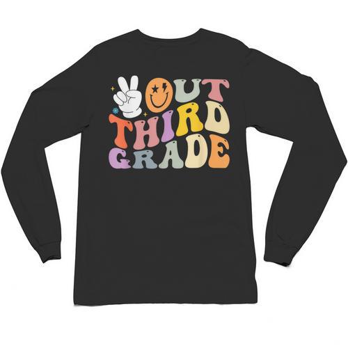 Peace Out Third 3rd Grade Graduation Graduate Class Of 2025 Unisex Long Sleeve T-Shirt - Best Gift Smart