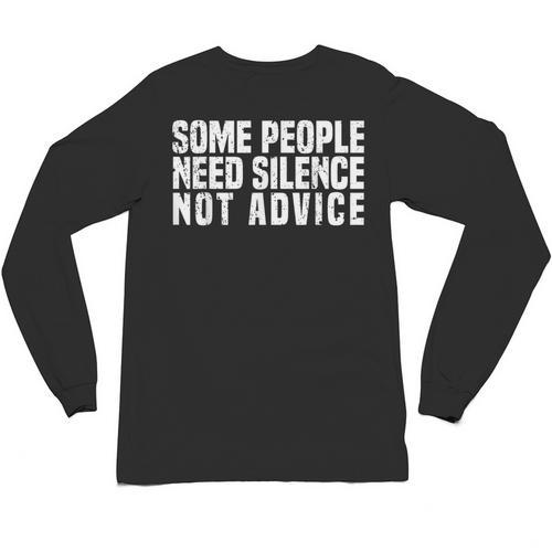 Some People Need Silence Not Advice Introvert Humor Unisex Long Sleeve T-Shirt - Raresse