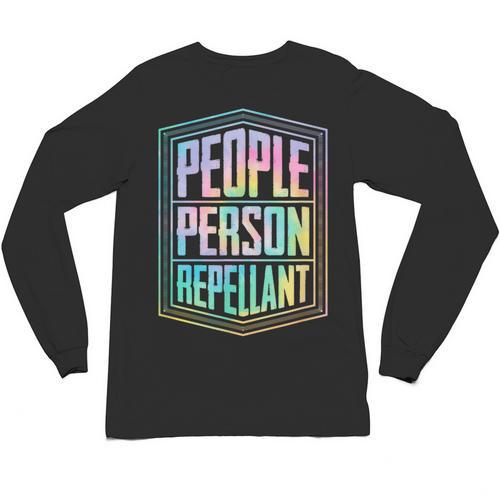 People Person Repellant Antisocial Introvert Unisex Long Sleeve T-Shirt - Raresse