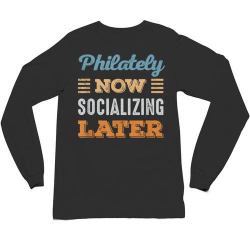 Philately Now Minimal Socializing Introvert Vintage Unisex Long Sleeve T-Shirt - Raresse
