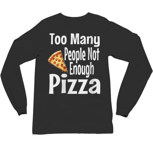Pizza Lover Saying Introvert Anti Social Humor Foodie Unisex Long Sleeve T-Shirt - Raresse