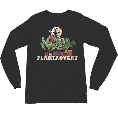 Plant Coffee Love Plantrovert Gardening Introvert Mom Unisex Long Sleeve T-Shirt - Raresse